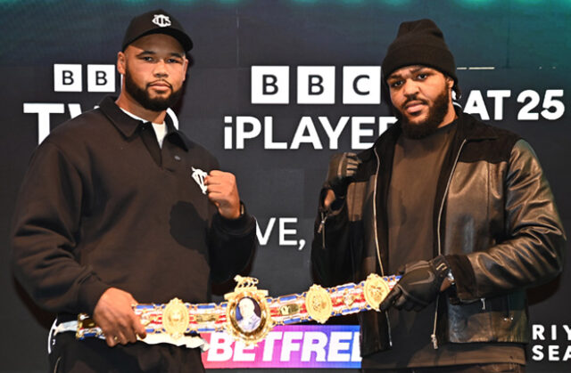 Frazer Clarke faces Jeamie TKV for the vacant British heavyweight title on Saturday in Derby, live on BBC Two Photo Credit: Chris Dean/BOXXER Frazer Clarke faces Jeamie TKV for the vacant British heavyweight title on Saturday in Derby, live on BBC Two Photo Credit: Chris Dean/BOXXER