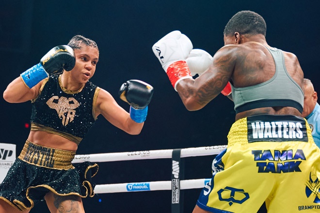 Rosado and Cruz fought on Amanda Serrano's undercard in Peurto Rico Source: Harry Aaron / Most Valuable Promotions