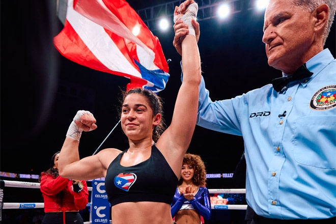 Amanda Serrano vs. Tellez had an accumulated credit card: Harry Aaron/Most Valuable Promotions