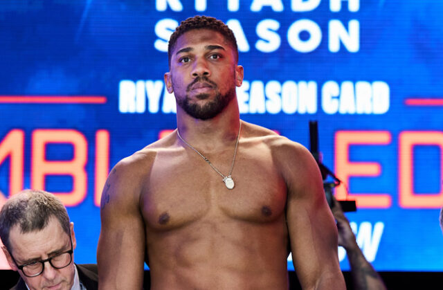 Anthony Joshua is on weight for his fight with Jake Paul Photo Credit: Mark Robinson Matchroom Boxing