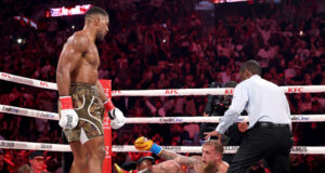 Anthony Joshua knocked out Jake Paul in the sixth round in Miami Photo Credit: Megan Briggs / Getty Images for Netflix