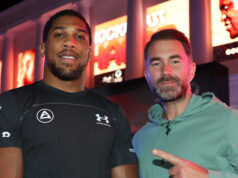 Eddie Hearn has warned Jake Paul that Anthony Joshua is bringing his heaviest artillery when they fight on December 19 in Miami Photo Credit: Mark Robinson Matchroom Boxing