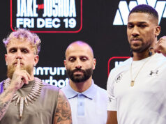 Jake Paul faces Anthony Joshua in Miami on Friday Photo Credit: Esther Lin/MVP