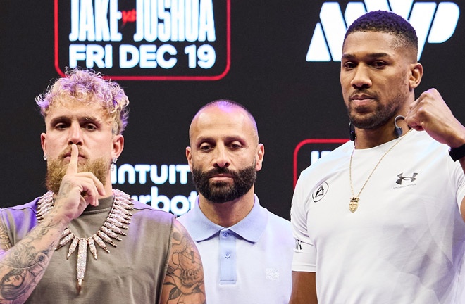 Jake Paul vs Anthony Joshua Weigh In Results