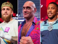 Tyson Fury has backed Jake Paul to knock out Anthony Joshua Photo Credit: Esther Lin/MVP/Ed Mulholland/Matchroom