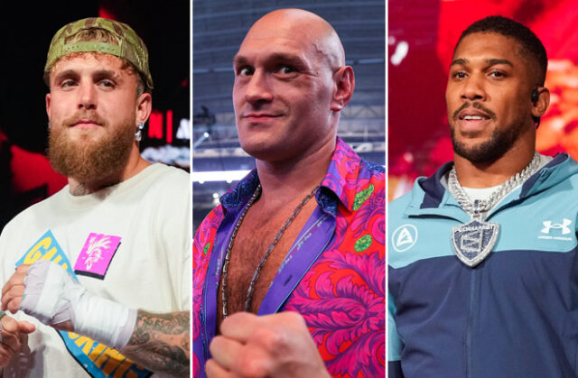 Tyson Fury has backed Jake Paul to knock out Anthony Joshua Photo Credit: Esther Lin/MVP/Ed Mulholland/Matchroom Tyson Fury has backed Jake Paul to knock out Anthony Joshua Photo Credit: Esther Lin/MVP/Ed Mulholland/Matchroom