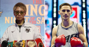 Naoya Inoue defends his undisputed super bantamweight titles against Alan Picasso in Riyadh on Saturday Photo Credit: Mark Robinson/Matchroom Boxing