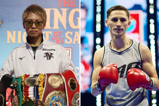 Naoya Inoue defends his undisputed super bantamweight titles against Alan Picasso in Riyadh on Saturday Photo Credit: Mark Robinson/Matchroom Boxing