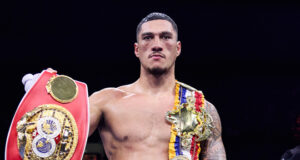 Jai Opetaia retained his IBF and Ring Magazine cruiserweight titles with an eighth round stoppage of Huseyin Cinkara in Australia Photo Credit: Mark Robinson Matchroom Boxing