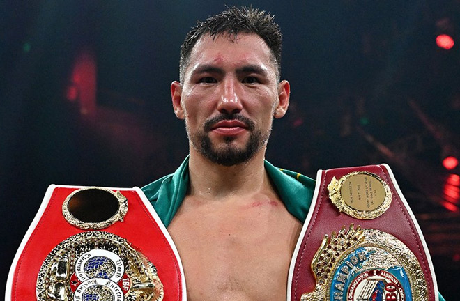 Janibek holds the WBO and IBF middleweight titles Photo Credit: No Limit Boxing