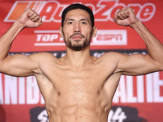 Janibek Alimkhanuly has reportedly failed a VADA test Photo Credit: Mikey Williams/Top Rank via Getty Images