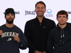 Peter McGrail & Shabaz Masoud face off ahead of their Monaco clash Credit: Matchroom/ Mark Robinson