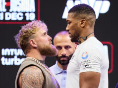 Jake Paul faces Anthony Joshua in Miami on Friday, live on Netflix Photo Credit: Esther Lin/MVP