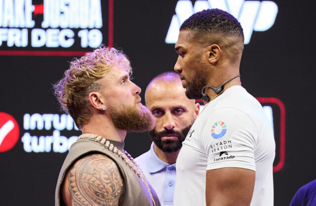 Jake Paul faces Anthony Joshua in Miami on Friday, live on Netflix Photo Credit: Esther Lin/MVP Jake Paul faces Anthony Joshua in Miami on Friday, live on Netflix Photo Credit: Esther Lin/MVP