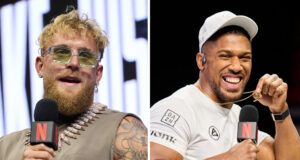 Anthony Joshua is backed by the bookmakers to stop Jake Paul on Friday in Miami Photo Credit: Esther Lin/MVP