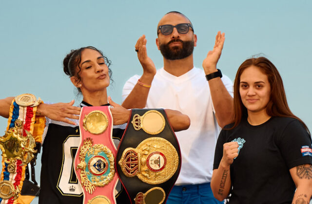 Amanda Serrano defends her unified featherweight world titles against Reina Tellez on Saturday in Puerto Rico, live on DAZN Photo Credit: Harry Aaron / Most Valuable Promotions Amanda Serrano defends her unified featherweight world titles against Reina Tellez on Saturday in Puerto Rico, live on DAZN Photo Credit: Harry Aaron / Most Valuable Promotions