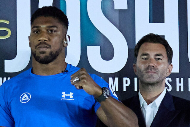 Eddie Hearn has commented on Anthony Joshua following the tragic car crash in Nigeria Credit: Matchroom Eddie Hearn has commented on Anthony Joshua following the tragic car crash in Nigeria Credit: Matchroom
