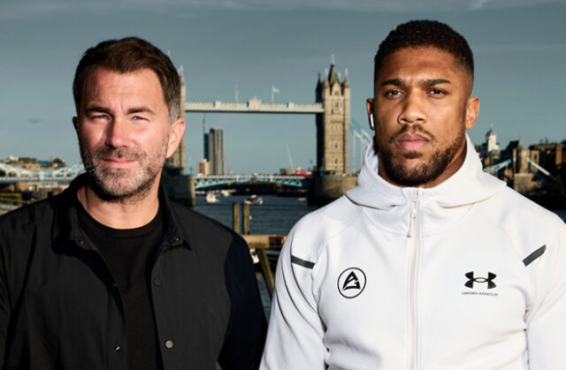 Eddie Hearn says Anthony Joshua needs "time and privacy" following the tragic car crash which killed two of his close friends Photo Credit: Mark Robinson Matchroom Boxing Eddie Hearn says Anthony Joshua needs "time and privacy" following the tragic car crash which killed two of his close friends Photo Credit: Mark Robinson Matchroom Boxing