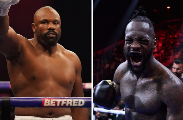 Derek Chisora and Deontay Wilder will meet in London in April Photo Credit: Dave Thompson/Mark Robinson/Matchroom Derek Chisora and Deontay Wilder will meet in London in April Photo Credit: Dave Thompson/Mark Robinson/Matchroom