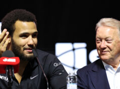 Frank Warren discussed the reason behind Moses Itauma's next fight being postponed. Credit: Queensberry