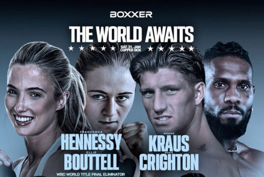 Fran Hennessy faces Ellie Bouttell on Saturday at the Copper Box Arena, live on BBC Two Photo Credit: BOXXER