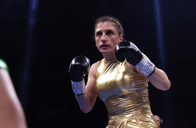 Elif Nur Turhan returned in Newcastle. Credit: Mark Robinson/ Matchroom Boxing