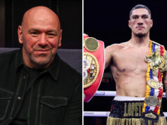Dana White signed Jai Opetaia Photo Credit: Ed Mulholland/Mark Robinson/Matchroom Boxing