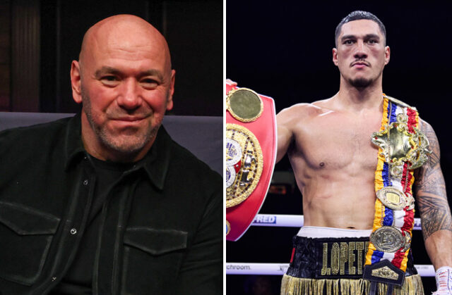 Dana White signed Jai Opetaia Photo Credit: Ed Mulholland/Mark Robinson/Matchroom Boxing Dana White signed Jai Opetaia Photo Credit: Ed Mulholland/Mark Robinson/Matchroom Boxing