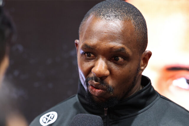 Dillian Whyte slammed Lawrence Okolie Credit: Leigh Dawney/ Queensberry Dillian Whyte slammed Lawrence Okolie Credit: Leigh Dawney/ Queensberry