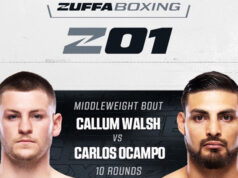Callum Walsh and Carlos Ocampo kick off the first Zuffa Boxing card at the Meta Apex in Las Vegas on Friday Photo Credit: Zuffa Boxing