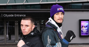 Nick Ball and Brandon Figueroa came face-to-face. Credit: Leigh Dawney/ Queensberry Promotions