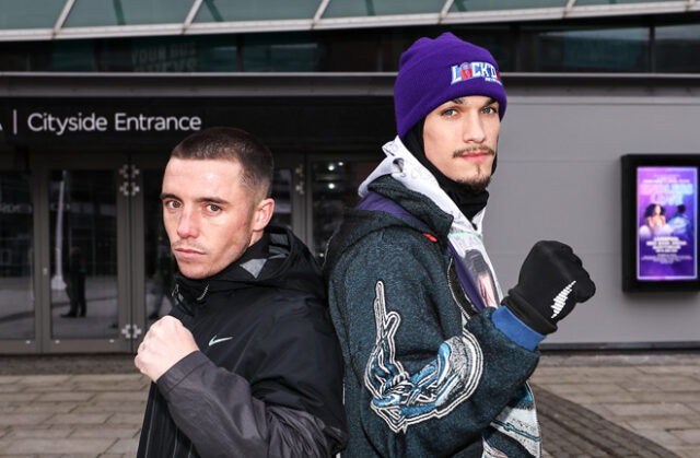 Nick Ball and Brandon Figueroa came face-to-face. Credit: Leigh Dawney/ Queensberry Promotions