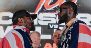 Chisora and Wilder face-to-face ahead of their heavyweight showdown Photo Credit: MF Pro/David Cavan