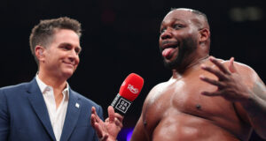 Jarrell Miller saw the funny side after his mid-fight hair malfunction Photo Credit: Cris Esqueda Matchroom Boxing