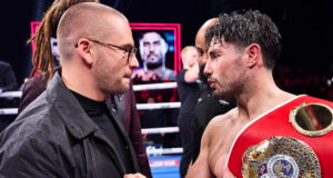 Josh Kelly with his IBF world title. Credit: Mark Robinson/ Matchroom Boxing