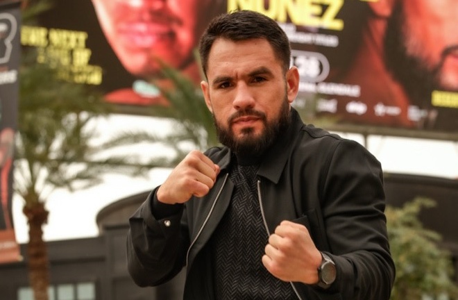 Nunez puts his IBF super featherweight world title on the line. Credit: Matchroom Boxing