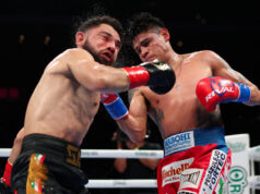 Emanuel Navarrete halted Eduardo Nunez to become the unified super featherweight world champion Photo Credit: Cris Esqueda Matchroom Boxing