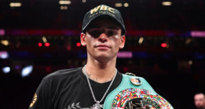 Ryan Garcia won the WBC welterweight world title with a unanimous decision win over Mario Barrios in Las Vegas Photo Credit: Cris Equeda/Golden Boy
