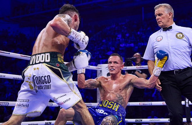 Wood knocked out Warrington in the seventh round Photo Credit: Mark Robinson Matchroom Boxing