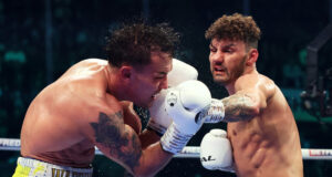 Leigh Wood beat Josh Warrington again in Nottingham Photo Credit: Mark Robinson Matchroom Boxing