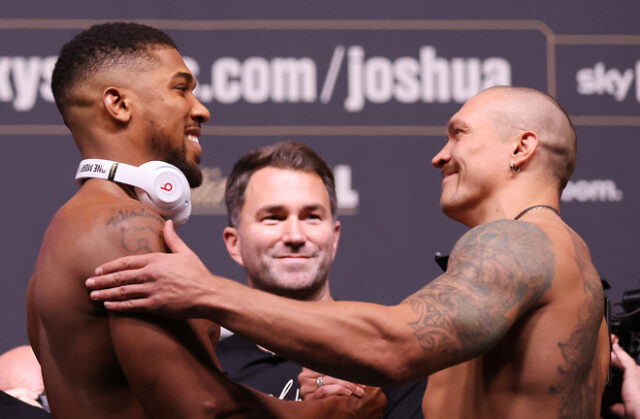 Oleksandr Usyk has backed Anthony Joshua to become undisputed heavyweight champion Photo Credit: Ian Walton Matchroom Boxing Oleksandr Usyk has backed Anthony Joshua to become undisputed heavyweight champion Photo Credit: Ian Walton Matchroom Boxing