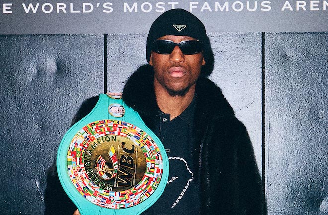 Carrington holds the WBC featherweight world title Photo Credit: Geoffrey Knott/Matchroom Boxing