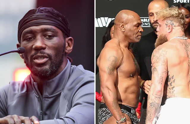 Terence Crawford has weighed in on Jake Paul vs Mike Tyson. Credit: Netflix/ Mark Robinson/ Matchroom Boxing