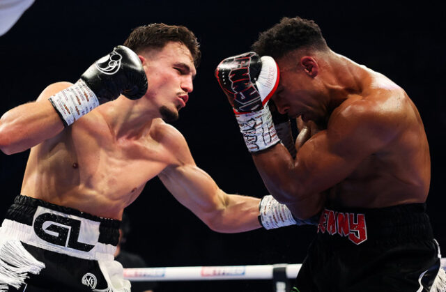 George Liddard overcame Tyler Denny by unanimous decision at the Copper Box Arena on Saturday Photo Credit: Mark Robinson Matchroom Boxing George Liddard overcame Tyler Denny by unanimous decision at the Copper Box Arena on Saturday Photo Credit: Mark Robinson Matchroom Boxing