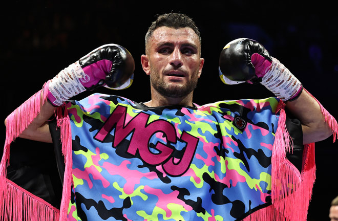 Michael Gomes Jr scored an impressive TKO win in Manchester. Photo Credit: Queensberry/Leigh Dawney