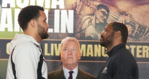 Moses Itauma and Jermaine Franklin face-to-face ahead of Saturday's showdown in Manchester Photo Credit: Leigh Dawney/Queensberry Promotions