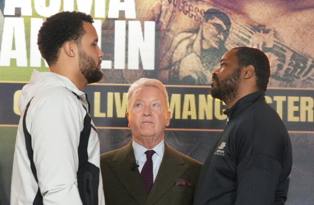 Moses Itauma and Jermaine Franklin face-to-face ahead of Saturday's showdown in Manchester Photo Credit: Leigh Dawney/Queensberry Promotions Moses Itauma and Jermaine Franklin face-to-face ahead of Saturday's showdown in Manchester Photo Credit: Leigh Dawney/Queensberry Promotions