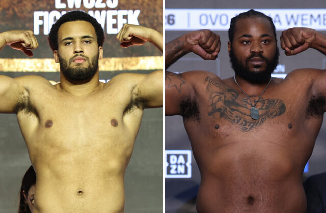 Moses Itauma weighed in lighter than Jermaine Franklin Photo Credit: Leigh Dawney/Queensberry/Mark Robinson Matchroom Boxing Moses Itauma weighed in lighter than Jermaine Franklin Photo Credit: Leigh Dawney/Queensberry/Mark Robinson Matchroom Boxing