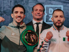 Michael Conlan defends his WBC International featherweight title against Kevin Walsh in Belfast on Friday Photo Credit: MF PRO / David Cavan