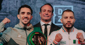 Michael Conlan defends his WBC International featherweight title against Kevin Walsh in Belfast on Friday Photo Credit: MF PRO / David Cavan